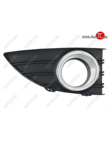 Правая решетка переднего бампера (с отверстием под ПТФ, пр-во Тайвань) TYG (хром) Renault Fluence дорестайлинг (2010-2012)