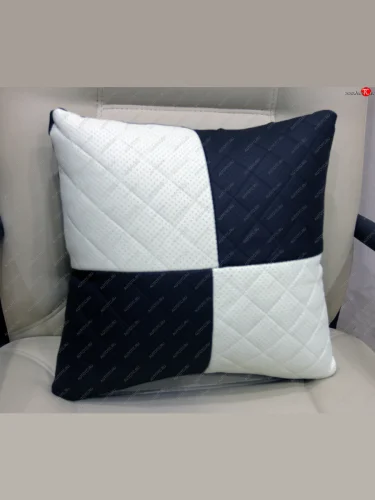 Подушки в салон автомобиля (Ромб Модель №1 экокожа) АВТОПИЛОТ (черный/белый) 