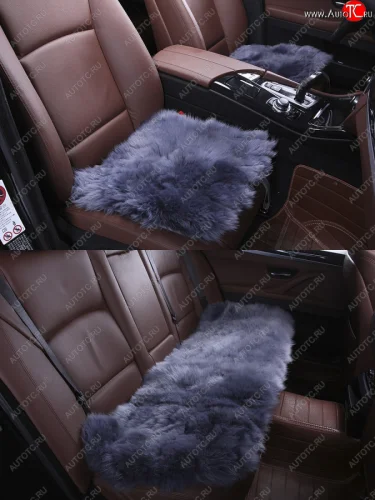 Комплекты квадратов (длинный ворс Класс А натуральный мех) Автопилот (серый) 