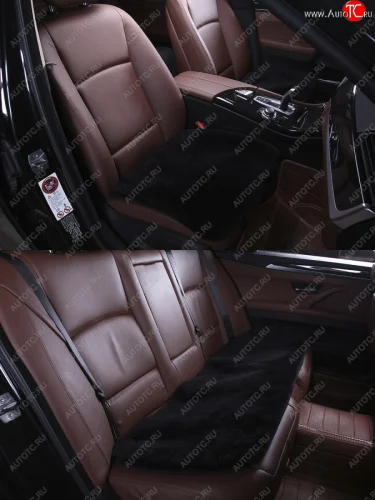 Комплекты квадратов (короткий ворс Класс А натуральный мех) Автопилот (черный) 