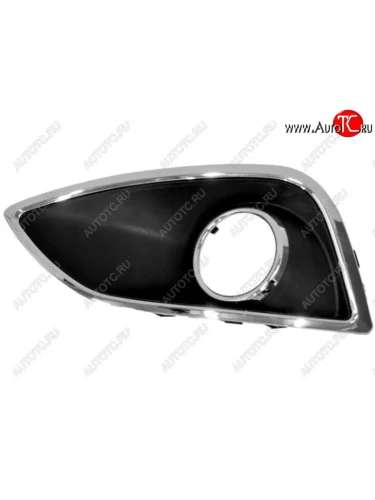 Правая вставка переднего бампера (с отверстием под ПТФ, пр-во Китай) BODYPARTS (молдинг хром) Hyundai IX35 LM дорестайлинг (2009-2013)