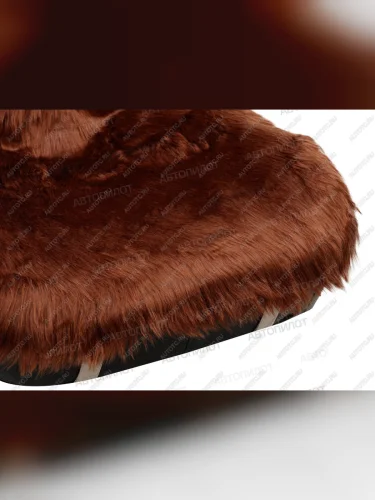 Комплект накидок на весь салон (длинный ворс искусственный мех) Автопилот (коричневый) 