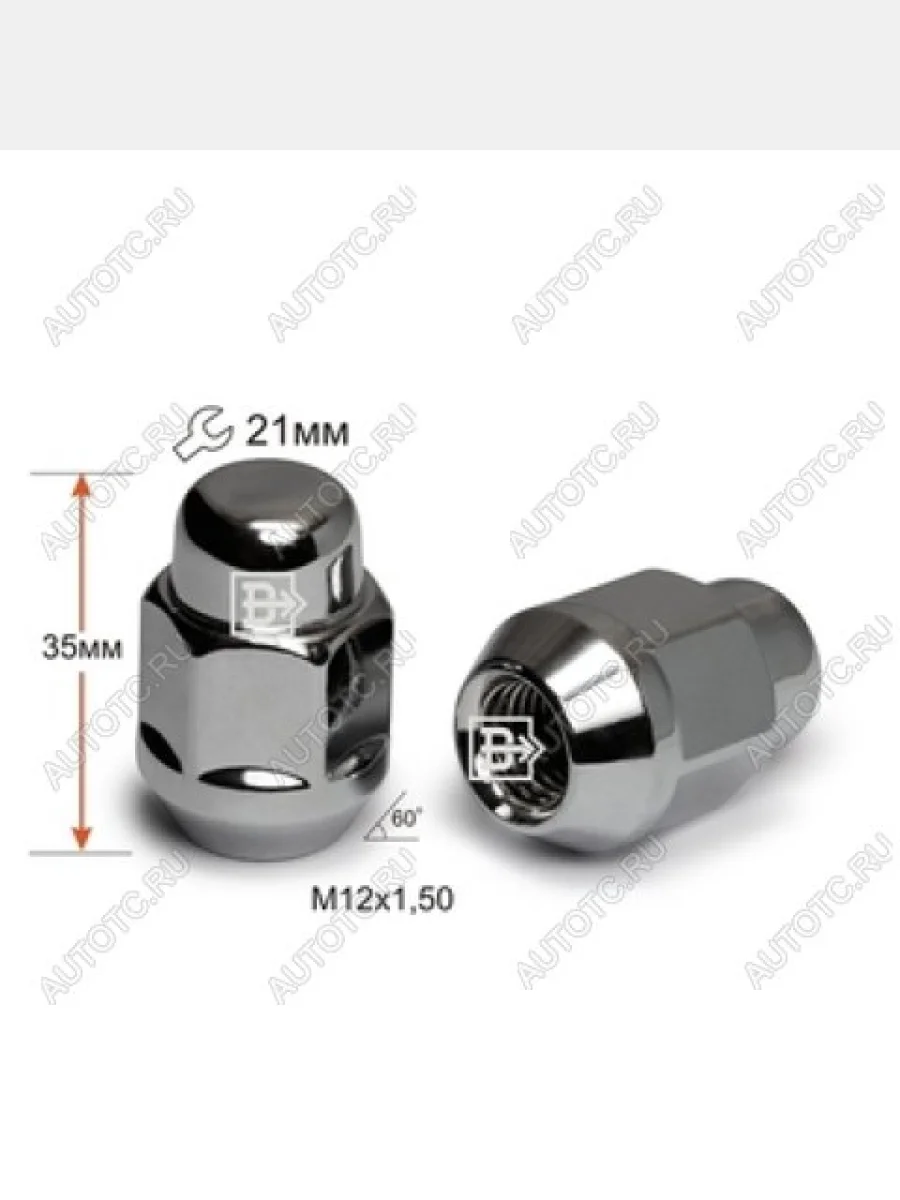 Гайка под гаечный ключ (пос.место: конус) диска колеса Seat Toledo Mk1 седан (1991-1999)  (35 мм) Вектор M12x1.5 