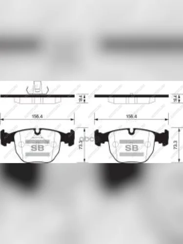 Колодки тормозные передние (4шт.) SANGSIN BMW X5 E53 рестайлинг (2003-2006)