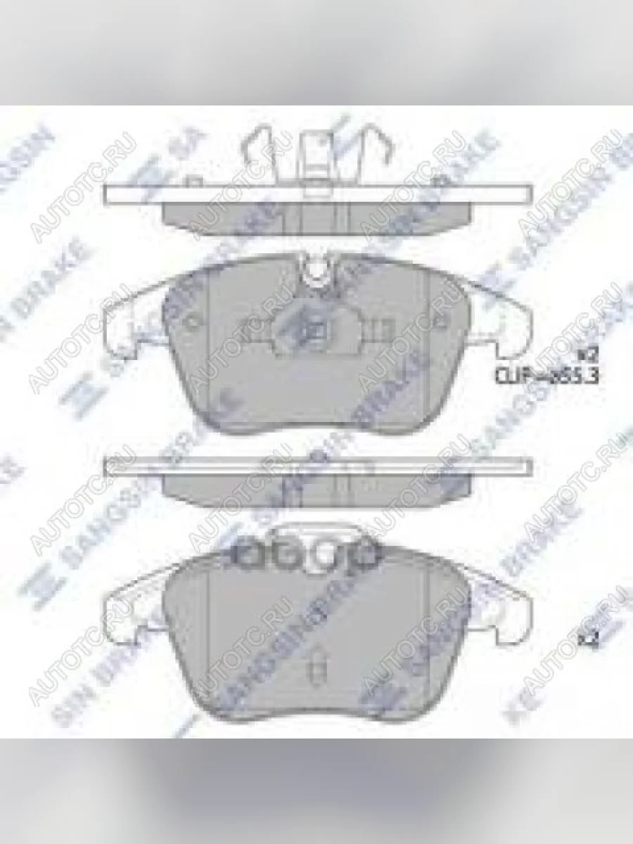 Колодки тормозные передние (4шт.) SANGSIN CITROEN C5 X40,RE универсал рестайлинг (2004-2008)  в Керчи Республика Крым