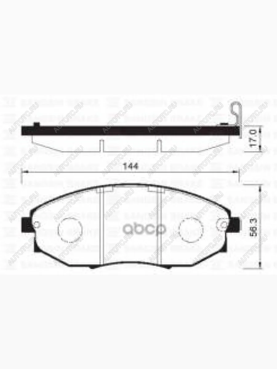 Колодки тормозные передние (4шт.) SANGSIN Chevrolet Epica V250 (2006-2012)  в Перми Пермском крае