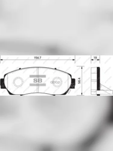 Колодки тормозные передние (4шт.) SANGSIN Honda CR-V RE1,RE2,RE3,RE4,RE5,RE7 дорестайлинг (2007-2010)