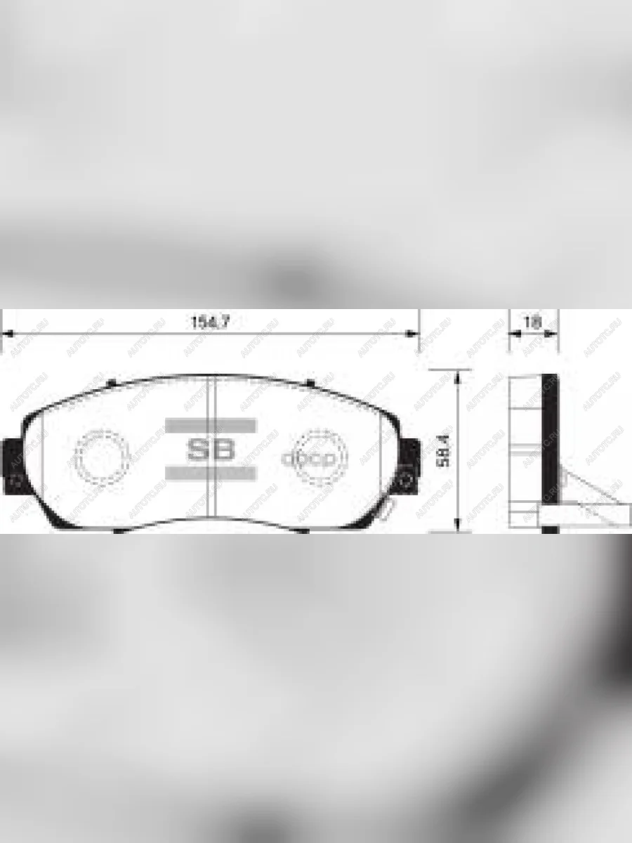 Колодки тормозные передние (4шт.) SANGSIN Honda CR-V RE1,RE2,RE3,RE4,RE5,RE7 дорестайлинг (2007-2010)  в Самаре Самарской области