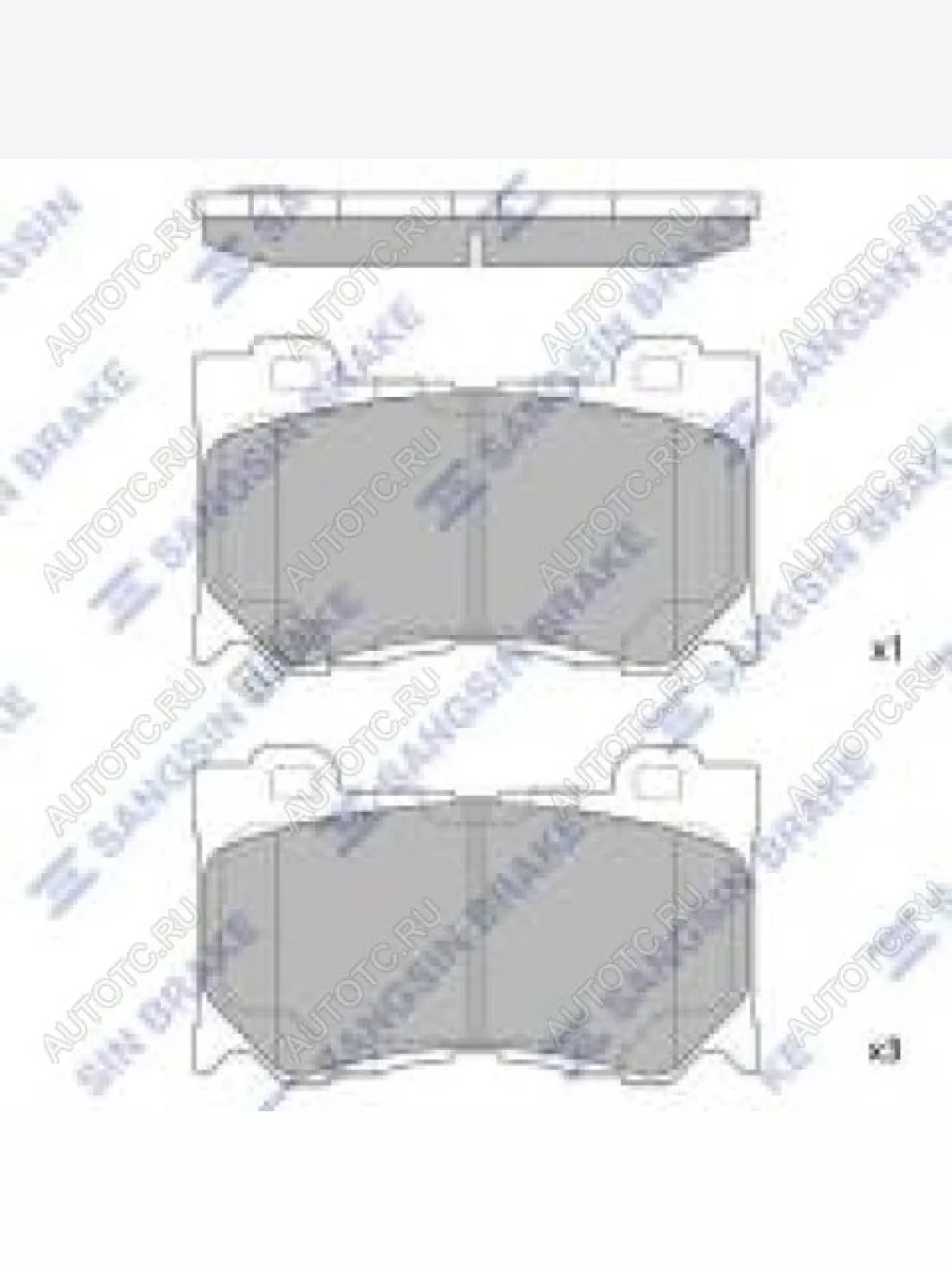 Колодки тормозные передние (4шт.) SANGSIN INFINITI FX37 S51 рестайлинг (2011-2013)  в Керчи Республика Крым