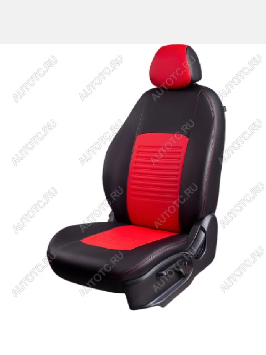 Комплект чехлов для сидений (РЗС 60/40 3Г Илана+Орегон) ТУРИН СТ Lord Autofashion Geely Coolray SX11 дорестайлинг (2018-2023) (черный, вставка красная, строчка красная)  в Перми Пермском крае