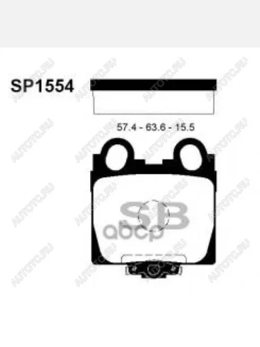 Колодки тормозные задние (4шт.) SANGSIN Lexus IS200 XE10 седан (1998-2005)