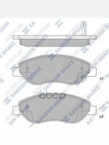Колодки тормозные передние (4шт.) SANGSIN Opel Corsa D   дорестайлинг, хэтчбэк 5 дв. (2006-2010)