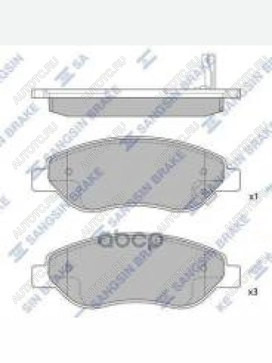 Колодки тормозные передние (4шт.) SANGSIN Opel Corsa D дорестайлинг, хэтчбэк 3 дв. (2006-2010)  в Керчи Республика Крым