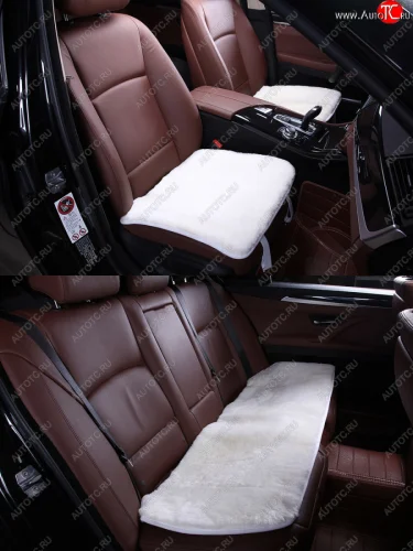Комплект квадратов (короткий ворс искусственный мех) Автопилот (белый) 