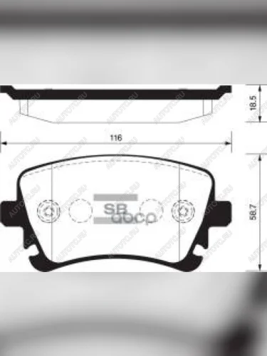 Колодки тормозные задние (4шт.) SANGSIN Volkswagen Multivan T5 рестайлинг (2009-2015)