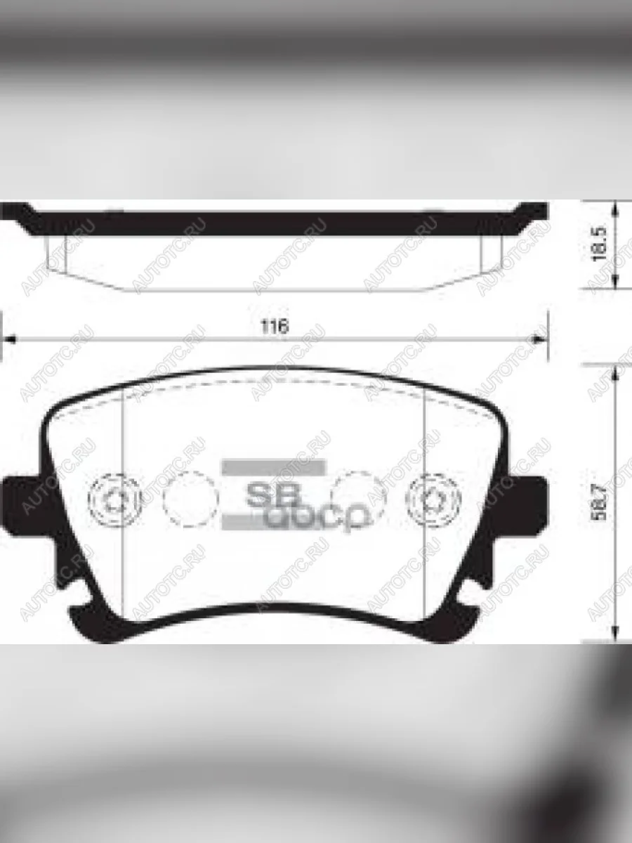Колодки тормозные задние (4шт.) SANGSIN Volkswagen Multivan T5 рестайлинг (2009-2015)  с доставкой в г. Пермь