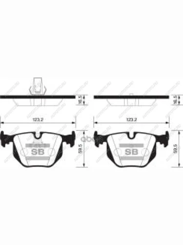 Колодки тормозные задние (4шт.) SANGSIN BMW 5 серия E39 седан рестайлинг (2000-2003)