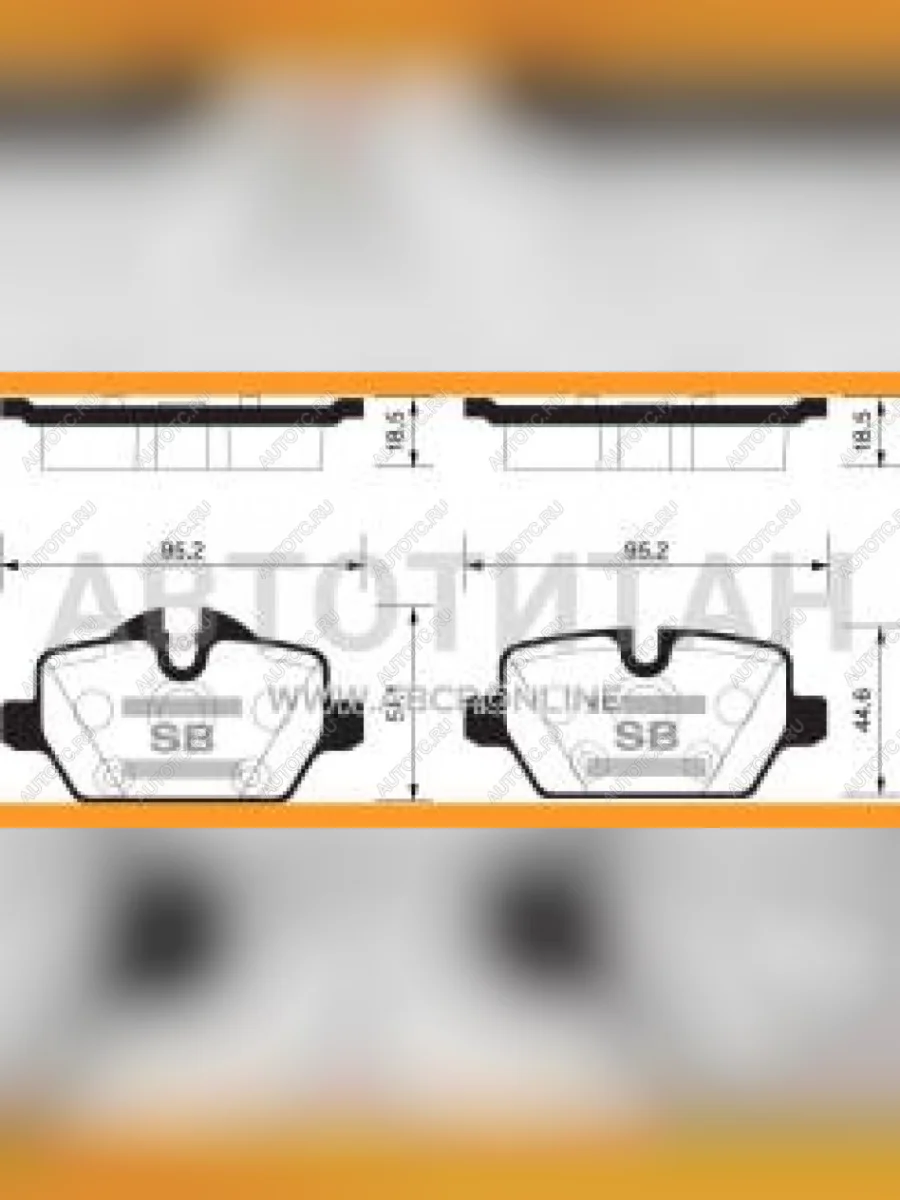 Колодки тормозные задние (4шт.) SANGSIN BMW 3 серия E90 седан дорестайлинг (2004-2008)  в Керчи Республика Крым