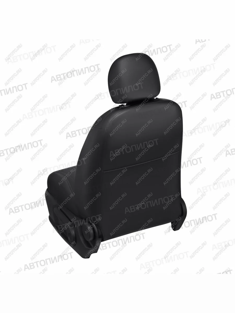 Чехлы на сиденье универсальные (5 мест экокожа) Автопилот Sokon Sokon (2008-2025) (черный/серый)  с доставкой в г. Пермь