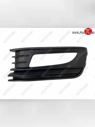 Левая вставка переднего бампера (с отверстием под ПТФ, пр-во Россия) K&S Volkswagen Polo Mk5 6R,6C,61 седан рестайлинг (2015-2020)