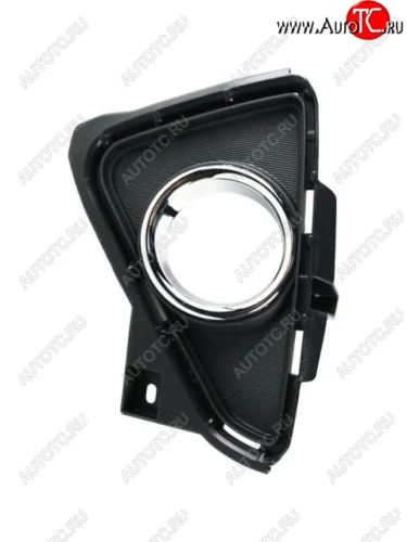 Левая вставка переднего бампера (с отверстием под ПТФ, пр-во Китай) CHINA (молдинг хром) Toyota RAV4 XA40 5 дв. рестайлинг (2015-2019)