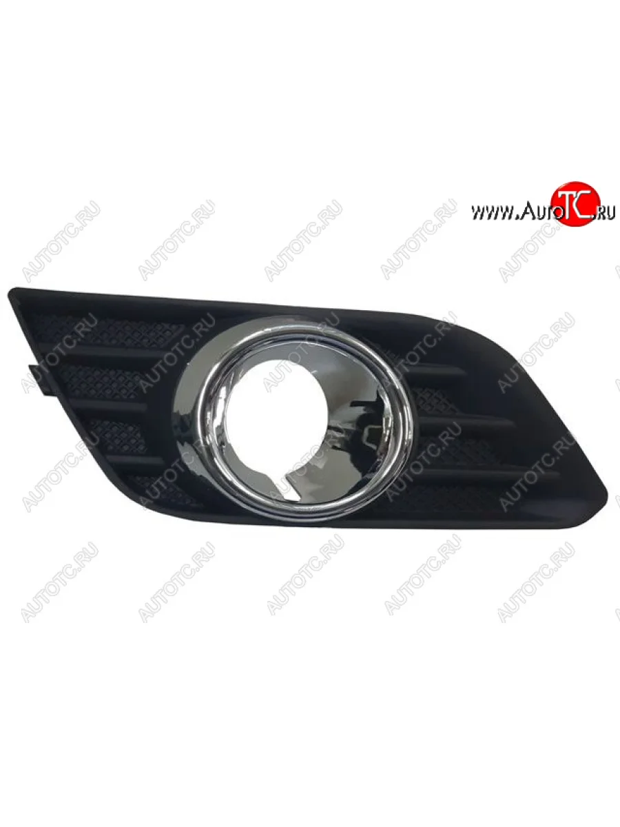 Левая вставка переднего бампера (с отверстием под ПТФ, пр-во Китай) BODYPARTS Opel Mokka  дорестайлинг (2012-2016) (молдинг хром)  в Перми Пермском крае