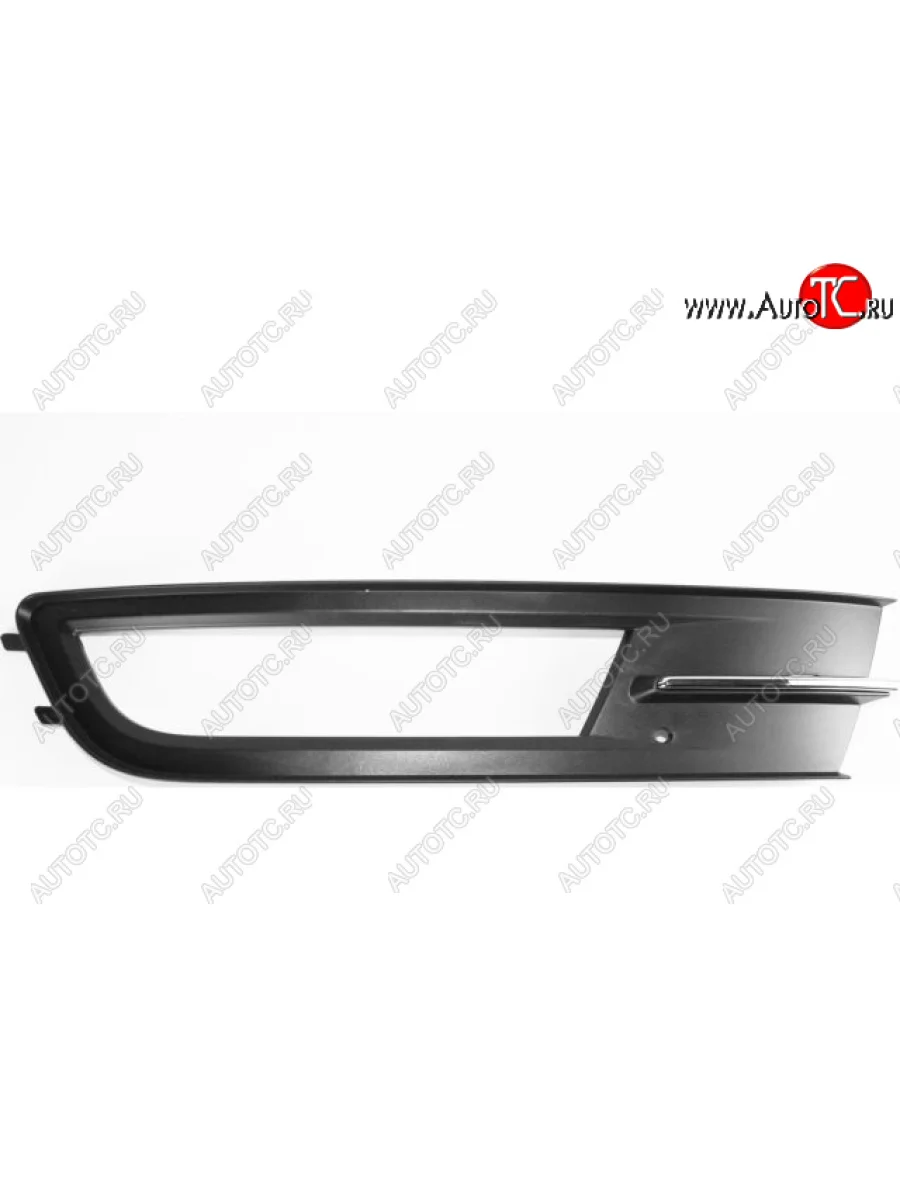 Левая вставка переднего бампера (с отверстием под ПТФ, пр-во Тайвань) TYG Volkswagen Passat B8 седан дорестайлинг (2015-2019)  в Керчи Республика Крым