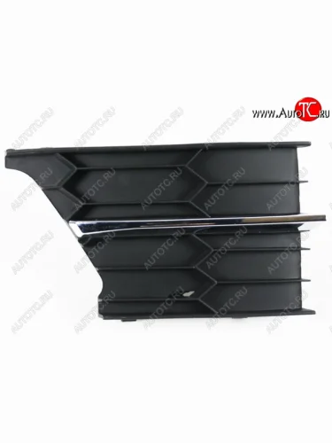 Левая вставка переднего бампера (пр-во Китай) BODYPARTS (молдинг хром) Skoda Superb (B6) 3T лифтбэк рестайлинг (2013-2015)