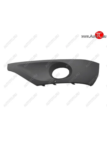 Левая вставка переднего бампера (с отверстием под ПТФ, пр-во Тайвань) TYG Volkswagen Touareg 2 NF дорестайлинг (2010-2014)