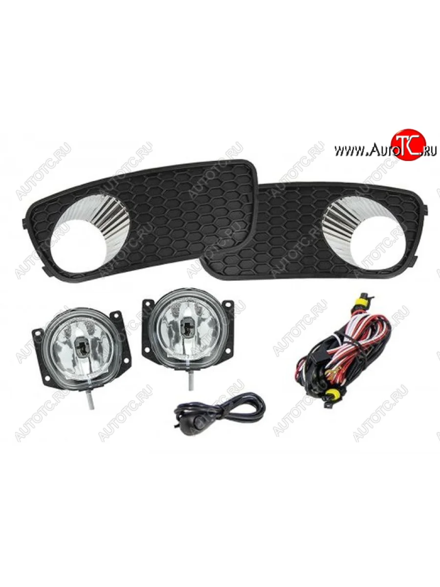Комплект противотуманных фар (с проводкой, кнопкой, решеткой бампера, пр-во Китай) DLAA Fiat Albea 170 седан (2002-2012)  в Перми Пермском крае