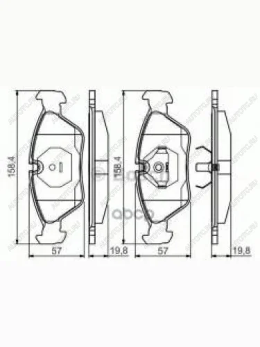 Колодки тормозные передние (4шт.) BOSCH BMW 3 серия E30 седан (1982-1991)