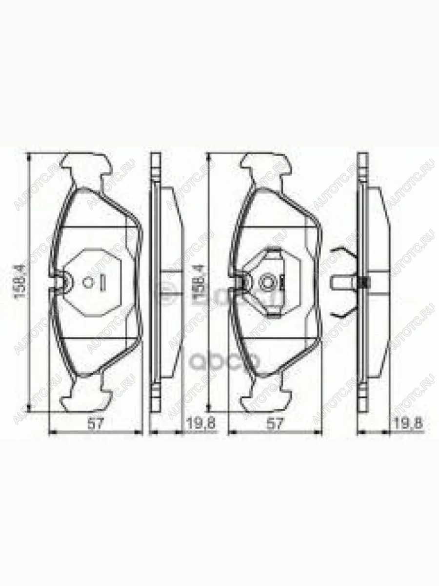 Колодки тормозные передние (4шт.) BOSCH BMW 3 серия E30 седан (1982-1991)  в Самаре Самарской области