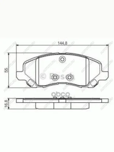 Колодки тормозные передние (4шт.) BOSCH Mitsubishi Pajero 4 V90 2-ой рестайлинг (2014-2020)