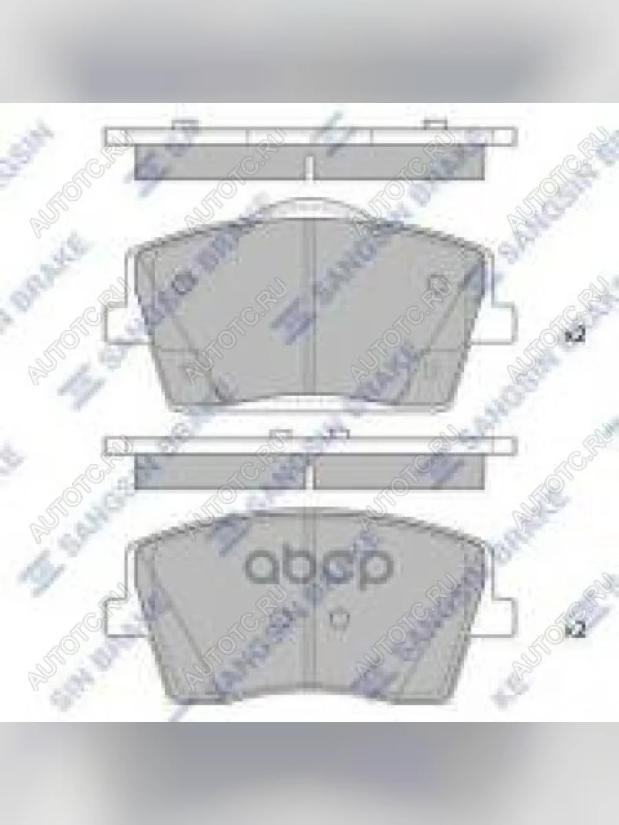 Колодки тормозные передние (4шт.) SANGSIN Volvo XC40 (2017-2022)  в Керчи Республика Крым