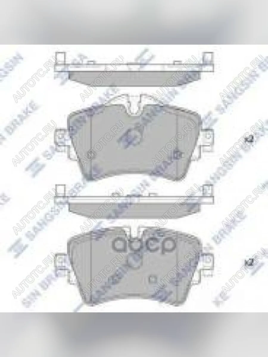 Колодки тормозные передние (4шт.) SANGSIN Mini Cooper 2 (2001-2006)  с доставкой в г. Керчь