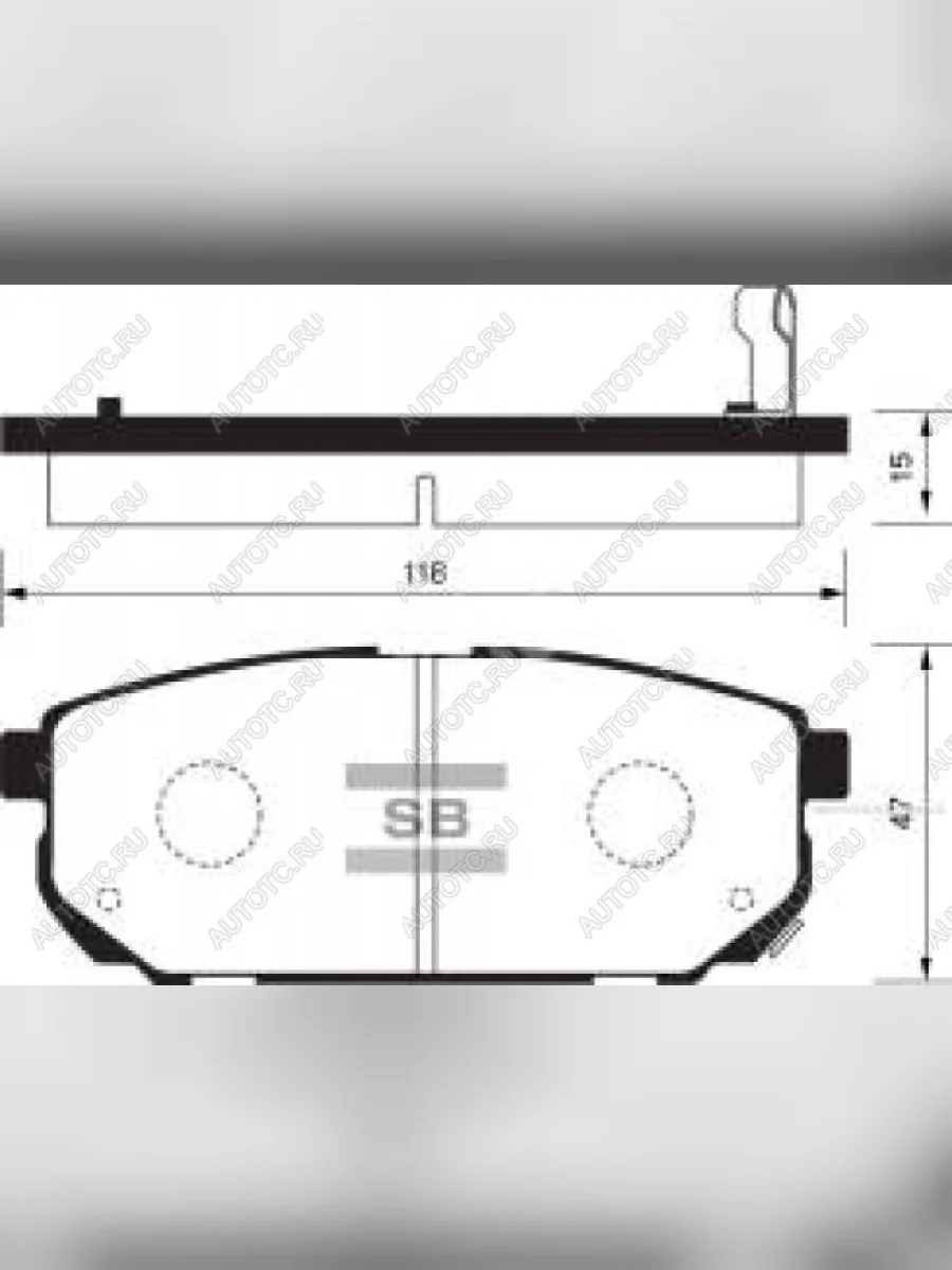 Колодки тормозные задние (4шт.) SANGSIN KIA Sorento BL дорестайлинг (2002-2006)  с доставкой в г. Керчь