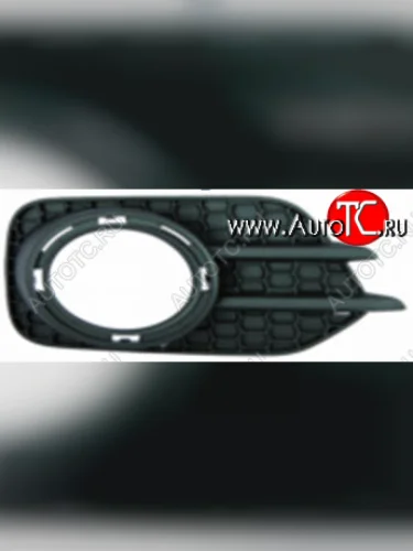 Правая вставка переднего бампера (с отверстием под ПТФ, пр-во Китай) BODYPARTS (с клипсой под хром накладку) Volkswagen Tiguan NF рестайлинг (2011-2017)