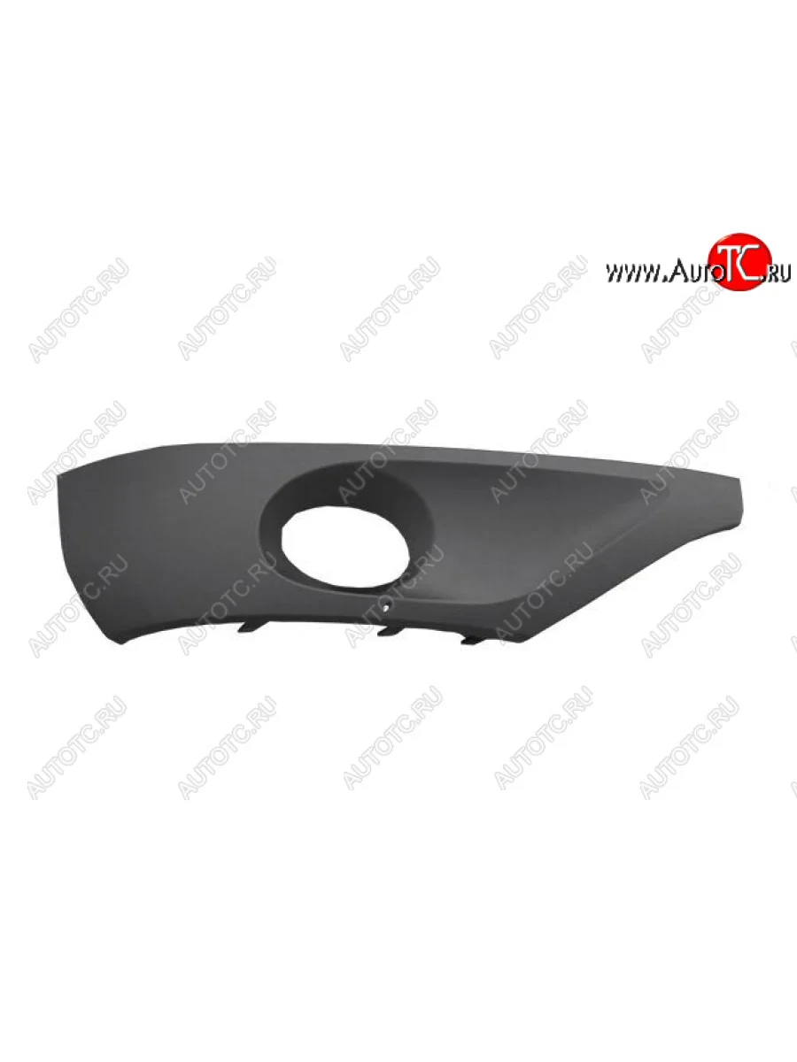 Правая вставка переднего бампера (с отверстием под ПТФ, пр-во Тайвань) TYG Volkswagen Touareg 2 NF дорестайлинг (2010-2014)  в Керчи Республика Крым