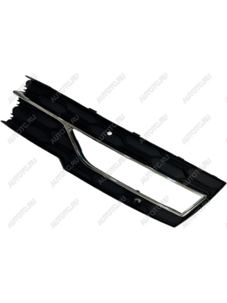 Правая вставка переднего бампера (с отверстием под датчик, пр-во Китай) BODYPARTS Skoda Octavia A8 универсал (2019-2022) (молдинг хром)  в Перми Пермском крае