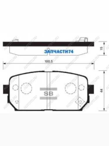 Колодки тормозные задние (4шт.) SANGSIN KIA Carens UN (2006-2013)