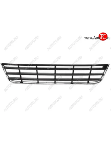 Центральная решетка переднего бампера (пр-во Китай) BODYPARTS (молдинг хром) Volkswagen Passat B6 универсал (2005-2010)