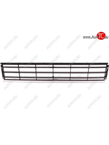 Центральная решетка переднего бампера (пр-во Тайвань) TYG (молдинг хром) Volkswagen Passat B7 универсал (2010-2015)