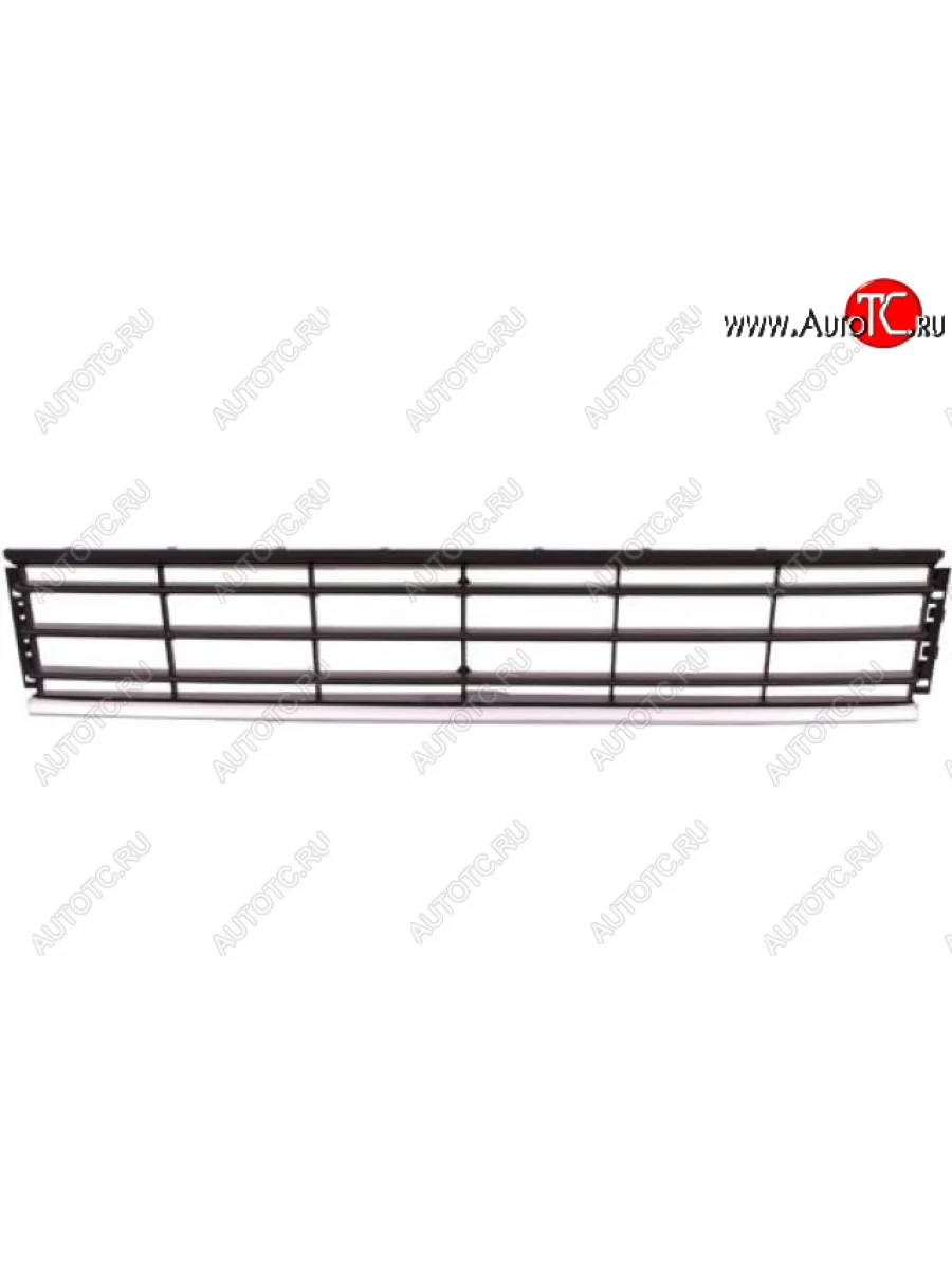 Центральная решетка переднего бампера (пр-во Тайвань) TYG Volkswagen Passat B7 универсал (2010-2015) (молдинг хром)  в Самаре Самарской области