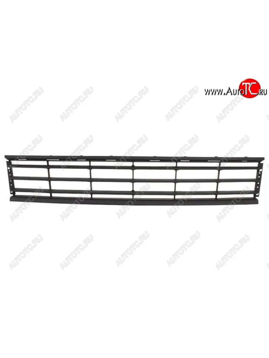 Центральная решетка переднего бампера (пр-во Тайвань) TYG Volkswagen Passat B7 универсал (2010-2015) (черный молдинг)  в Самаре Самарской области