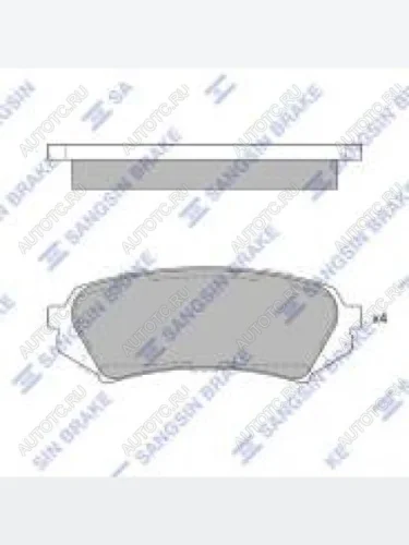 Колодки тормозные задние (4шт.) SANGSIN Lexus LX470 J100 дорестайлинг (1998-2002)