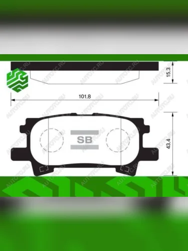 Колодки тормозные задние (4шт.) SANGSIN Lexus ES300 XV30 рестайлинг (2004-2006)