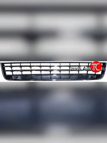 Центральная решетка переднего бампера (пр-во Тайвань) TYG (молдинг хром) Volkswagen Touareg 2 NF дорестайлинг (2010-2014)