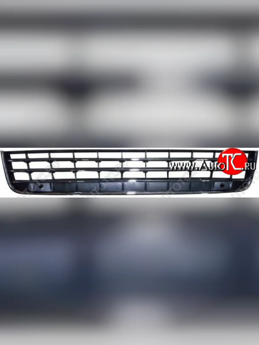 Центральная решетка переднего бампера (пр-во Тайвань) TYG Volkswagen Touareg 2 NF дорестайлинг (2010-2014) (молдинг хром)  в Керчи Республика Крым