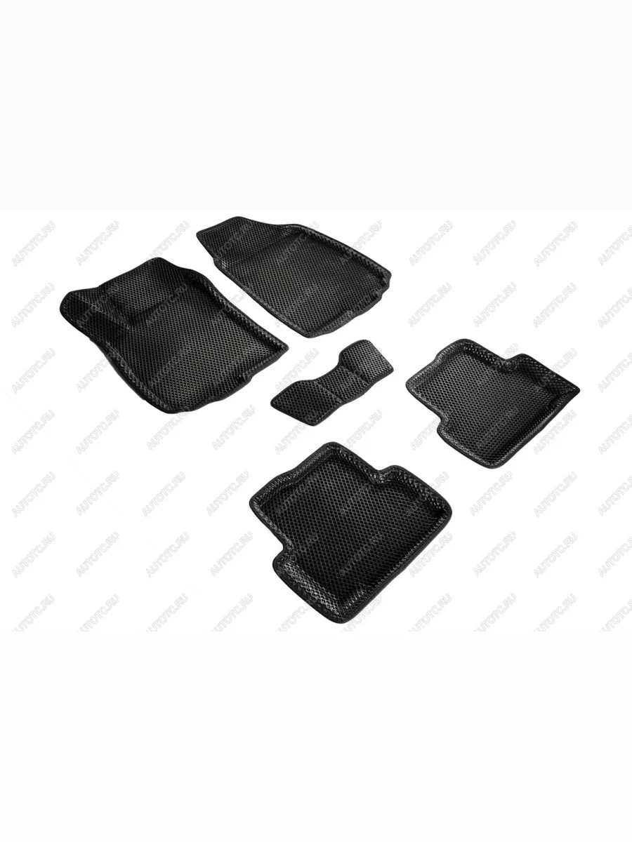 Коврики в салон (3D EVA РОМБ) Seintex Chevrolet Aveo T300 хэтчбек (2011-2015) (черный)  в Керчи Республика Крым