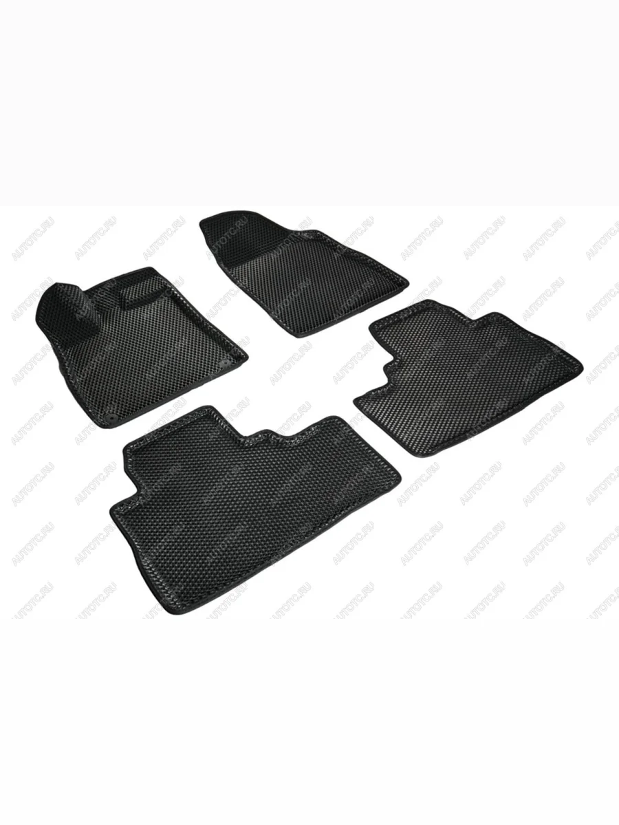 Коврики в салон (3D EVA РОМБ) Seintex GAC GS8 (2023-2025) (черный)  с доставкой в г. Керчь